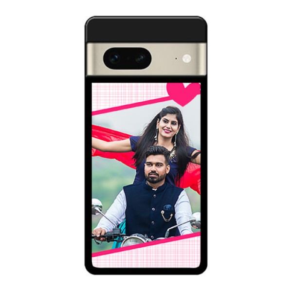 Google Pixel 7 5G Custom Glass Phone Case - Love Shape Heart Design