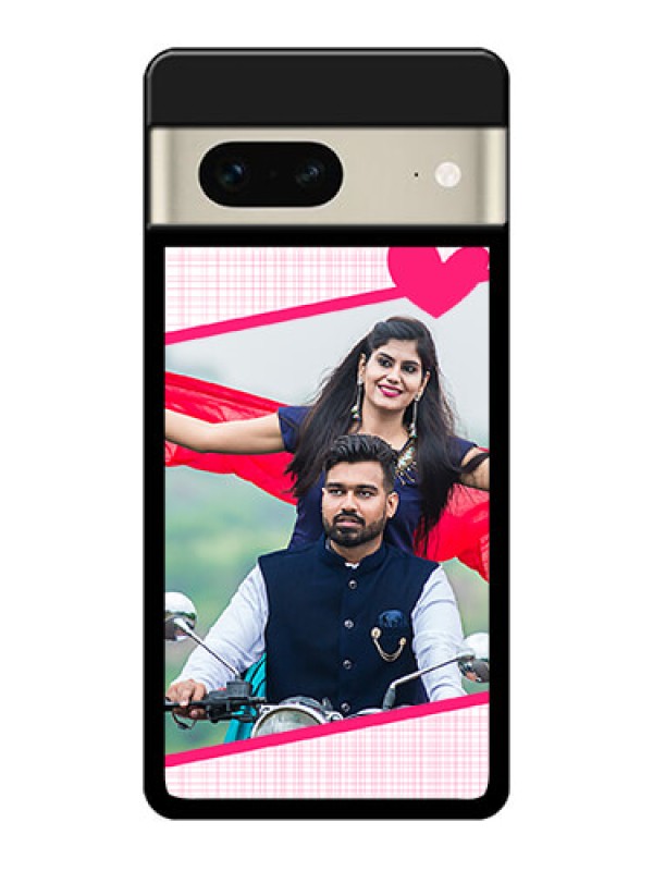 Custom Google Pixel 7 5G Custom Glass Phone Case - Love Shape Heart Design