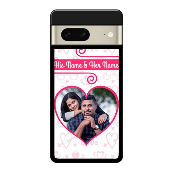 Google Pixel 7 5G Custom Glass Phone Case - Heart Shape Love Design