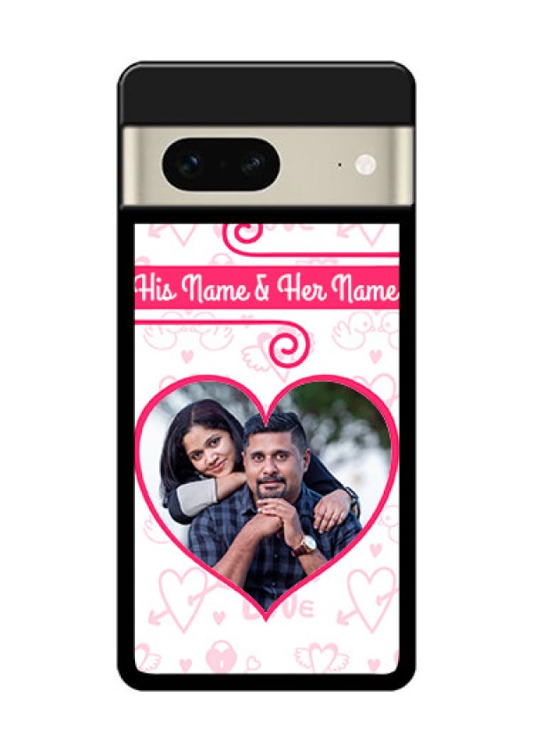 Google Pixel 7 5G Custom Glass Phone Case - Heart Shape Love Design