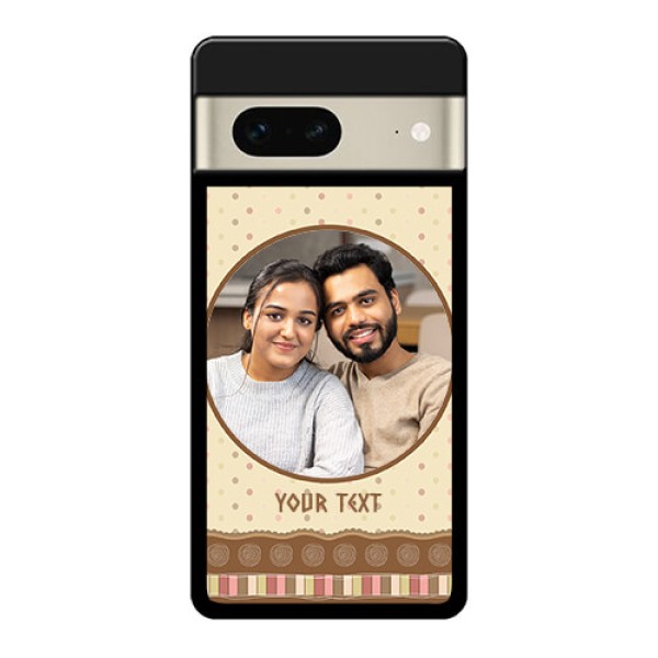 Google Pixel 7 5G Custom Glass Phone Case - Brown Dotted Mobile Case Design