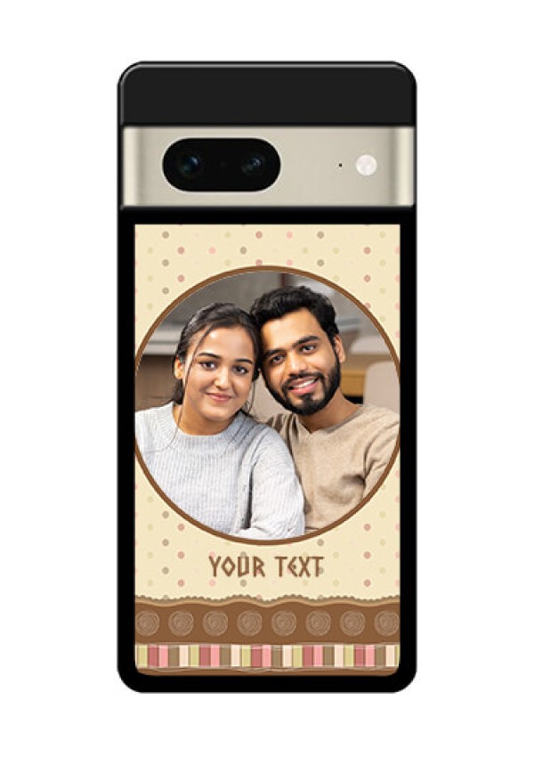 Google Pixel 7 5G Custom Glass Phone Case - Brown Dotted Mobile Case Design