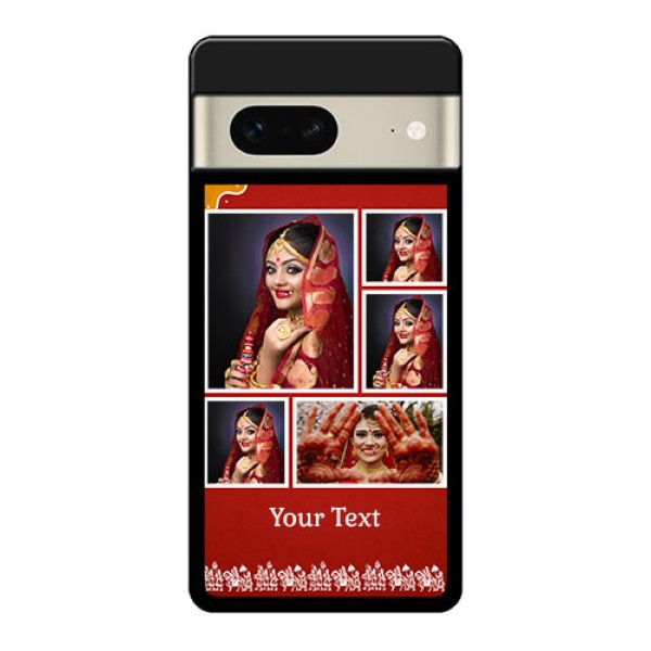 Google Pixel 7 5G Custom Glass Phone Case - Wedding Pic Upload Design