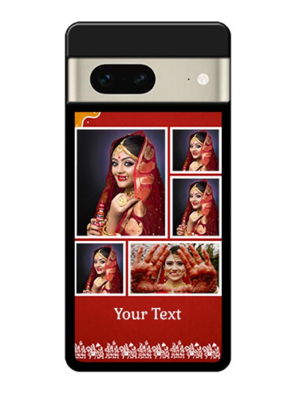 Custom Google Pixel 7 5G Custom Glass Phone Case - Wedding Pic Upload Design