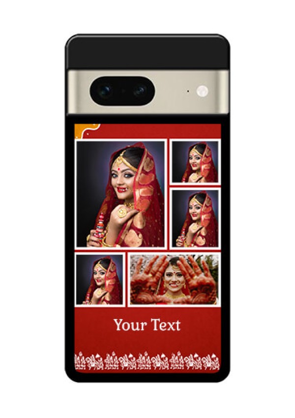 Google Pixel 7 5G Custom Glass Phone Case - Wedding Pic Upload Design