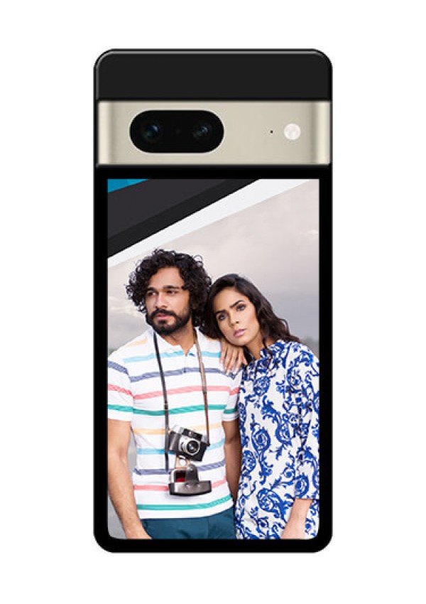 Google Pixel 7 5G Custom Glass Phone Case - Simple Pattern Photo Upload Design
