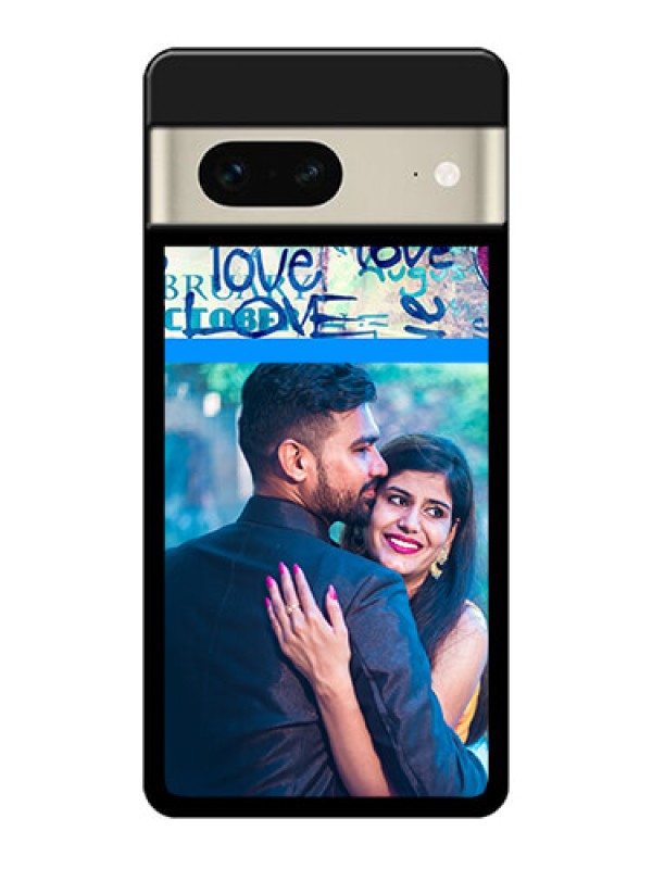 Custom Google Pixel 7 5G Custom Glass Phone Case - Colorful Love Design