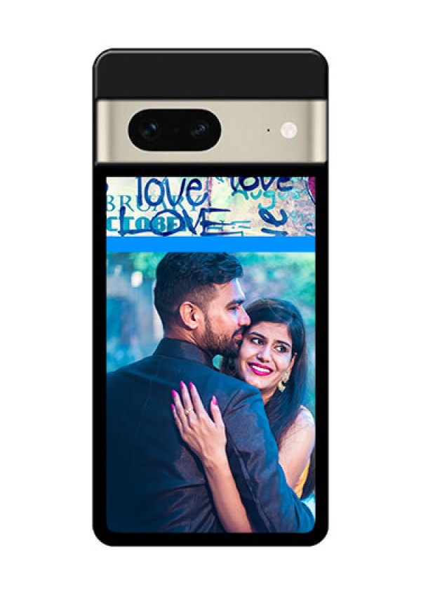 Google Pixel 7 5G Custom Glass Phone Case - Colorful Love Design