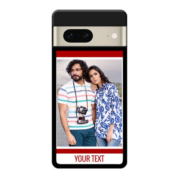 Google Pixel 7 5G Custom Glass Phone Case - Red Color Design