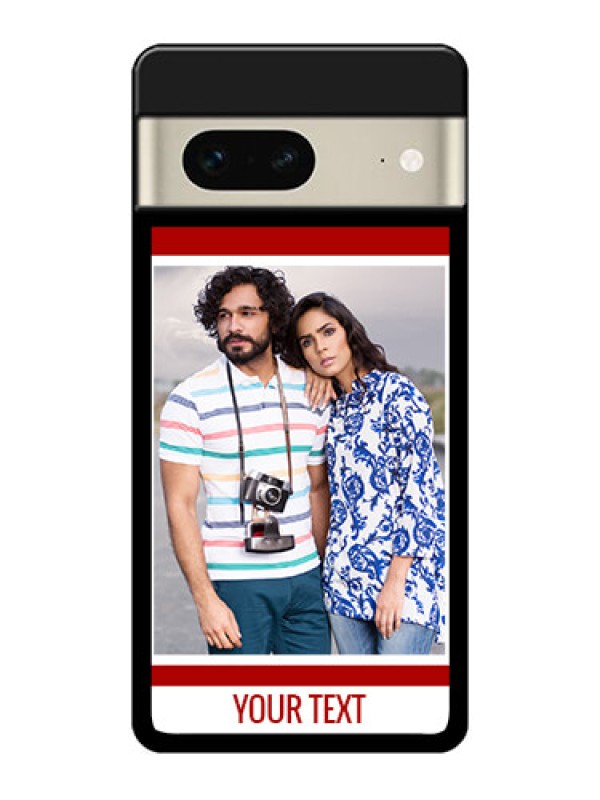 Custom Google Pixel 7 5G Custom Glass Phone Case - Red Color Design