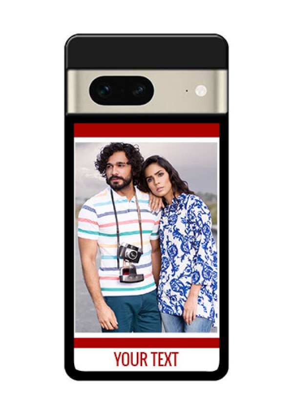 Google Pixel 7 5G Custom Glass Phone Case - Red Color Design