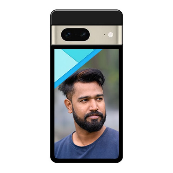 Google Pixel 7 5G Custom Glass Phone Case - Blue Pattern Design