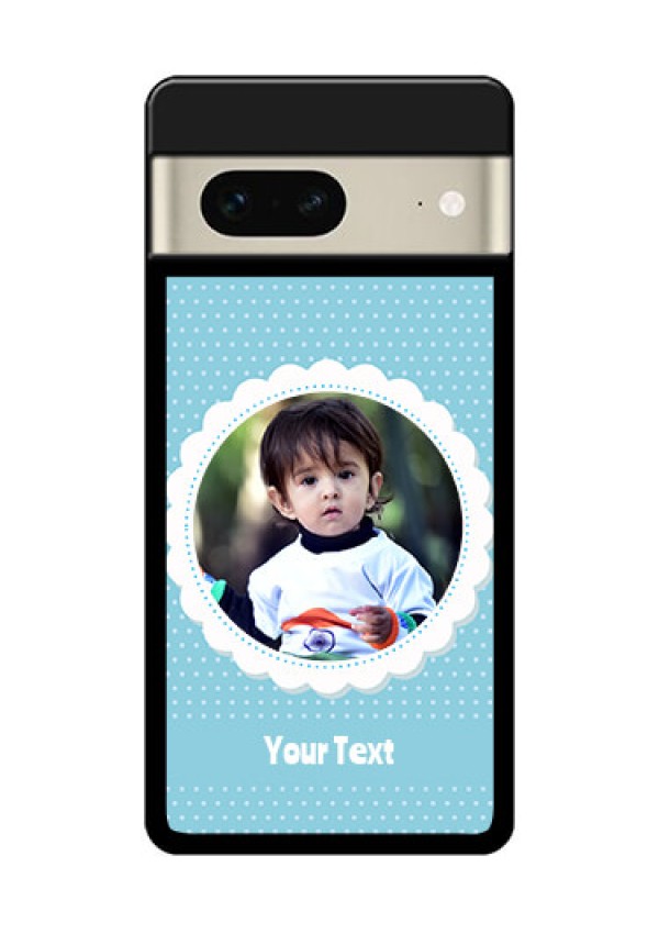 Google Pixel 7 5G Custom Glass Phone Case - Violet Pattern Design