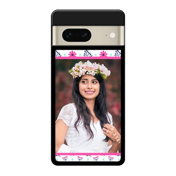 Google Pixel 7 5G Custom Glass Phone Case - Colorful Flower Design