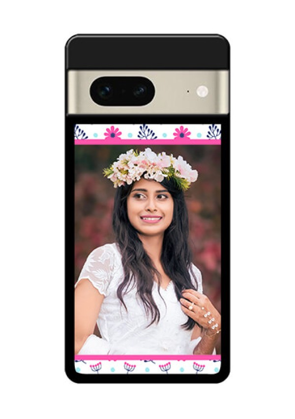 Google Pixel 7 5G Custom Glass Phone Case - Colorful Flower Design