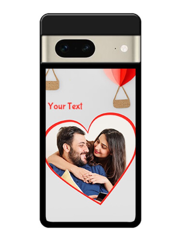 Custom Google Pixel 7 5G Custom Glass Phone Case - Parachute Love Design