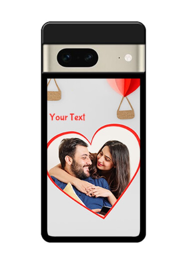 Google Pixel 7 5G Custom Glass Phone Case - Parachute Love Design