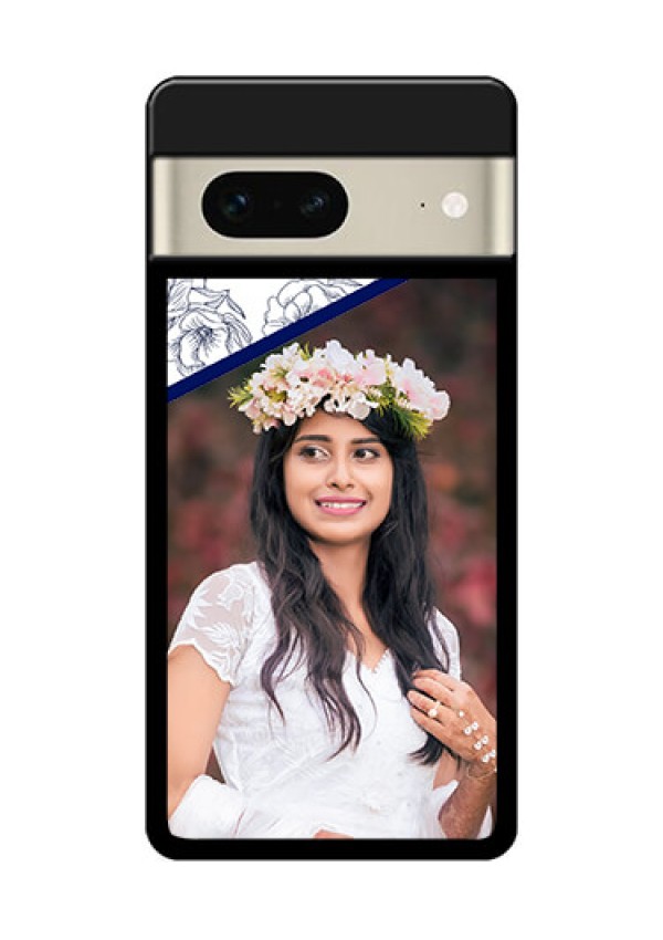 Google Pixel 7 5G Custom Glass Phone Case - Classy Floral Design