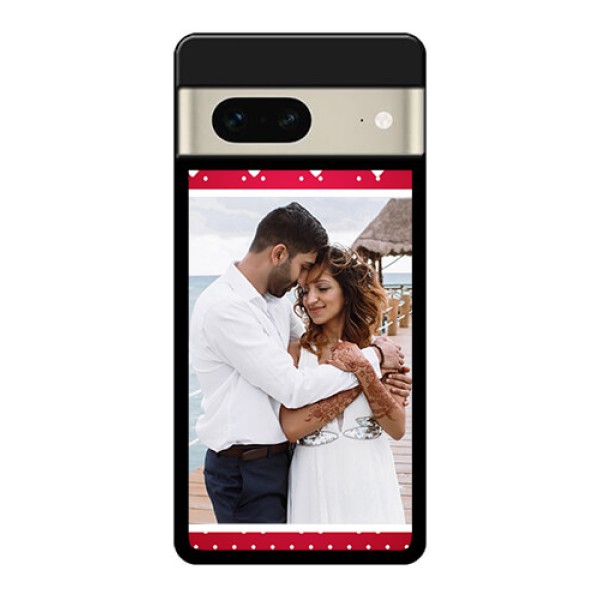 Google Pixel 7 5G Custom Glass Phone Case - Hearts Mobile Case Design