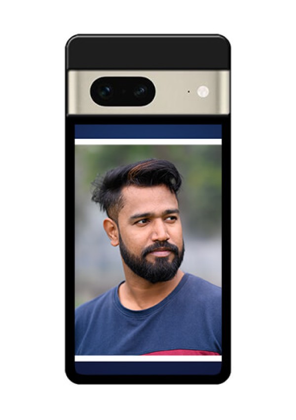 Google Pixel 7 5G Custom Glass Phone Case - Simple Royal Blue Design