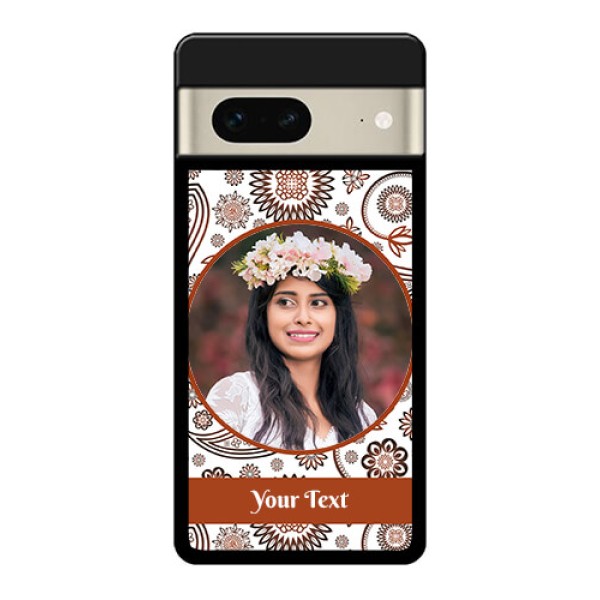 Google Pixel 7 5G Custom Glass Phone Case - Abstract Flower Design