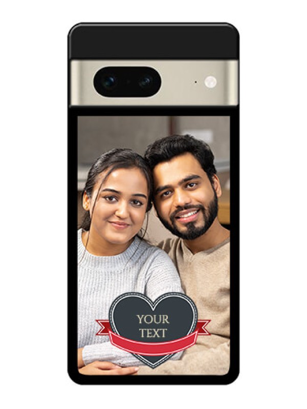 Custom Google Pixel 7 5G Custom Glass Phone Case - Just Married Couple Design