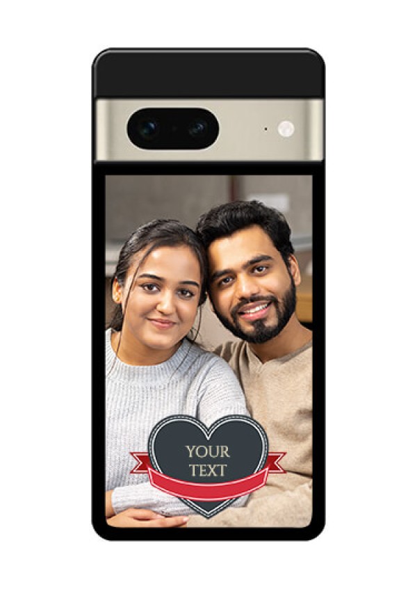 Google Pixel 7 5G Custom Glass Phone Case - Just Married Couple Design