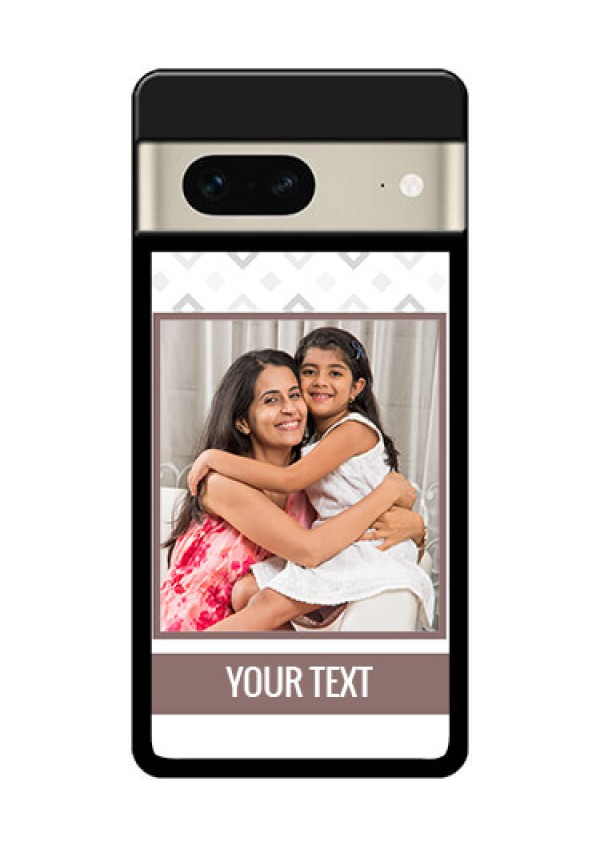 Google Pixel 7 5G Custom Glass Phone Case - Simple Diamond Design