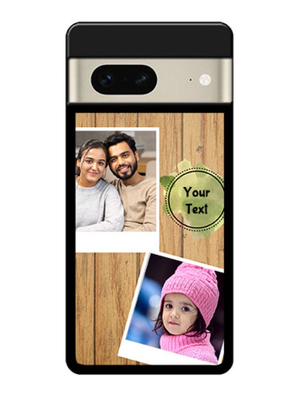 Custom Google Pixel 7 5G Custom Glass Phone Case - Wooden Texture Design