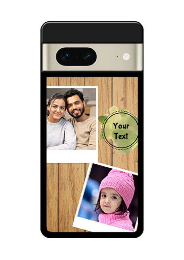 Google Pixel 7 5G Custom Glass Phone Case - Wooden Texture Design