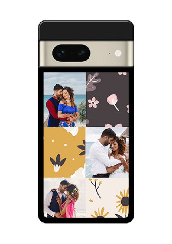 Google Pixel 7 5G Custom Glass Phone Case - 3 Images With Floral Design