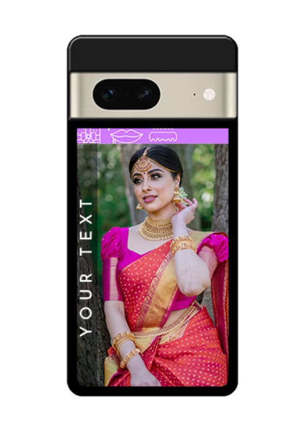 Google Pixel 7 5G Custom Glass Phone Case - Birthday Icons Design
