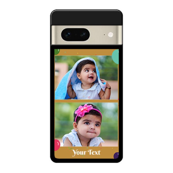 Google Pixel 7 5G Custom Glass Phone Case - Image Holder With Birthday Celebrations Design