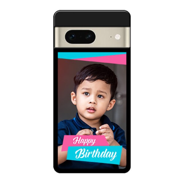 Google Pixel 7 5G Custom Glass Phone Case - Image Holder With 2 Color Design