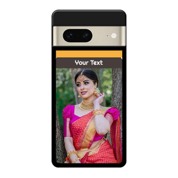 Google Pixel 7 5G Custom Glass Phone Case - With Family Picture And Icons