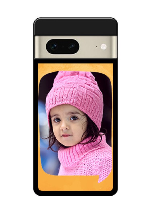 Google Pixel 7 5G Custom Glass Phone Case - Water Color Design With Bird Icons