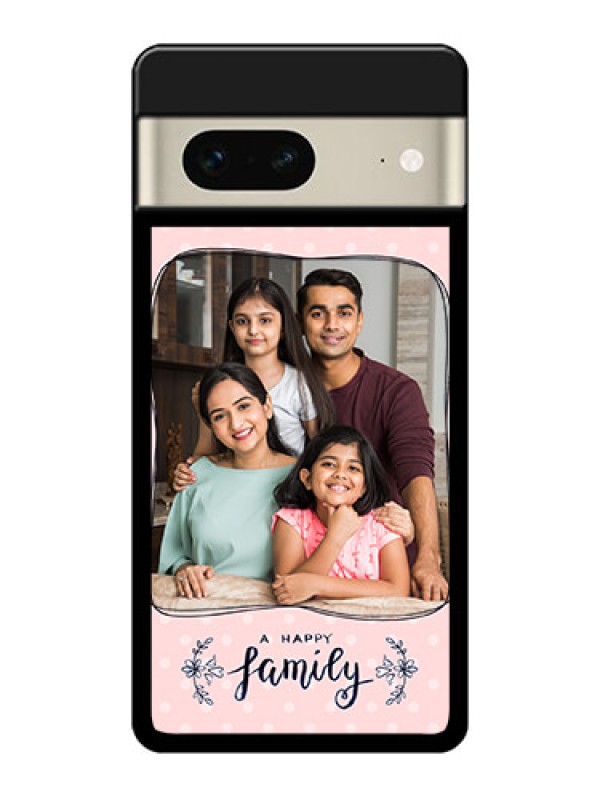 Custom Google Pixel 7 5G Custom Glass Phone Case - Family With Dots Design