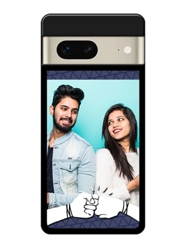 Custom Google Pixel 7 5G Custom Glass Phone Case - With Best Friends Design