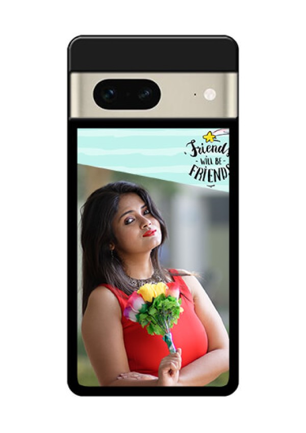 Google Pixel 7 5G Custom Glass Phone Case - Friends Picture Icon Design