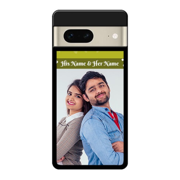 Google Pixel 7 5G Custom Glass Phone Case - You & Me Heart Design