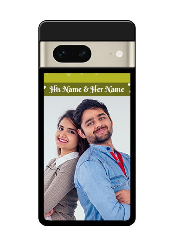 Google Pixel 7 5G Custom Glass Phone Case - You & Me Heart Design