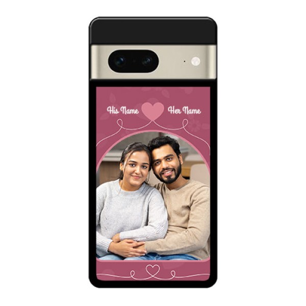 Google Pixel 7 5G Custom Glass Phone Case - Love Floral Design