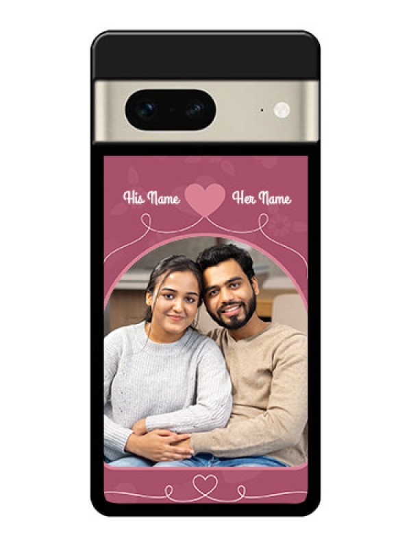 Custom Google Pixel 7 5G Custom Glass Phone Case - Love Floral Design