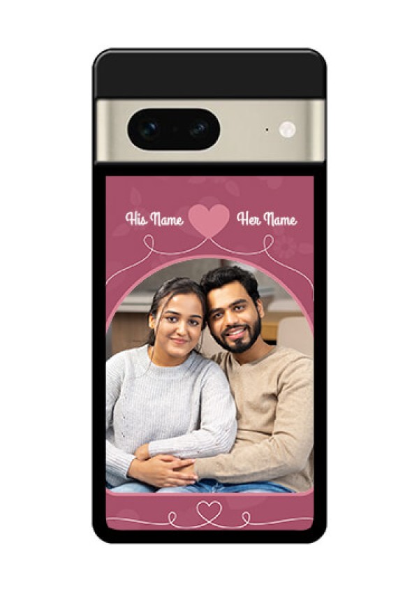 Google Pixel 7 5G Custom Glass Phone Case - Love Floral Design