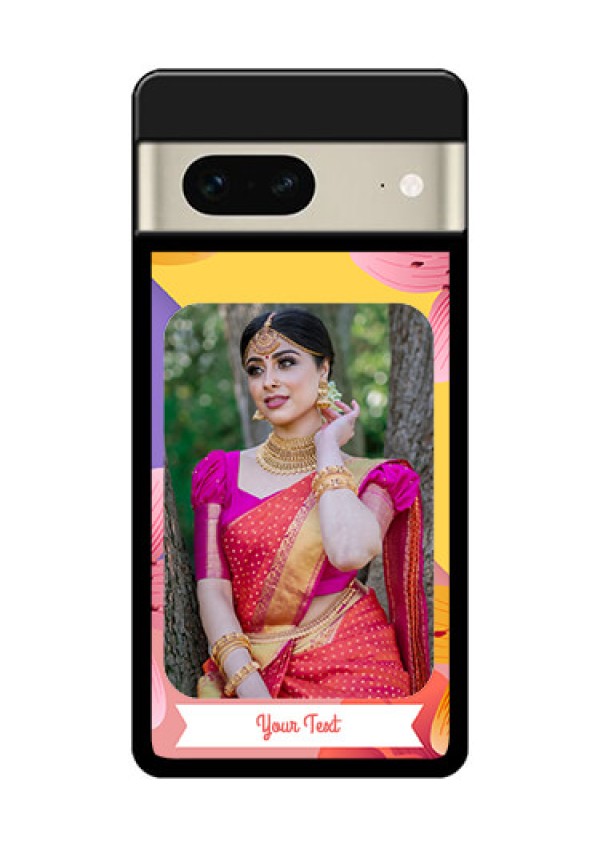 Google Pixel 7 5G Custom Glass Phone Case - 3 Image With Vintage Floral Design