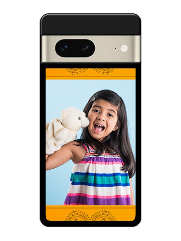 Custom Google Pixel 7 5G Custom Glass Phone Case - Photo Wedding Design