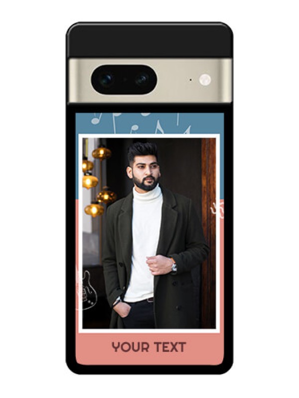 Custom Google Pixel 7 5G Custom Glass Phone Case - With Color Musical Note Design
