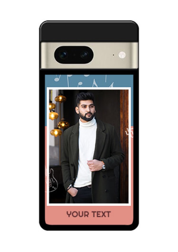 Google Pixel 7 5G Custom Glass Phone Case - With Color Musical Note Design