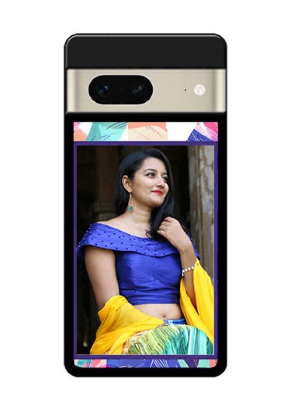Google Pixel 7 5G Custom Glass Phone Case - Abstract Floral Design