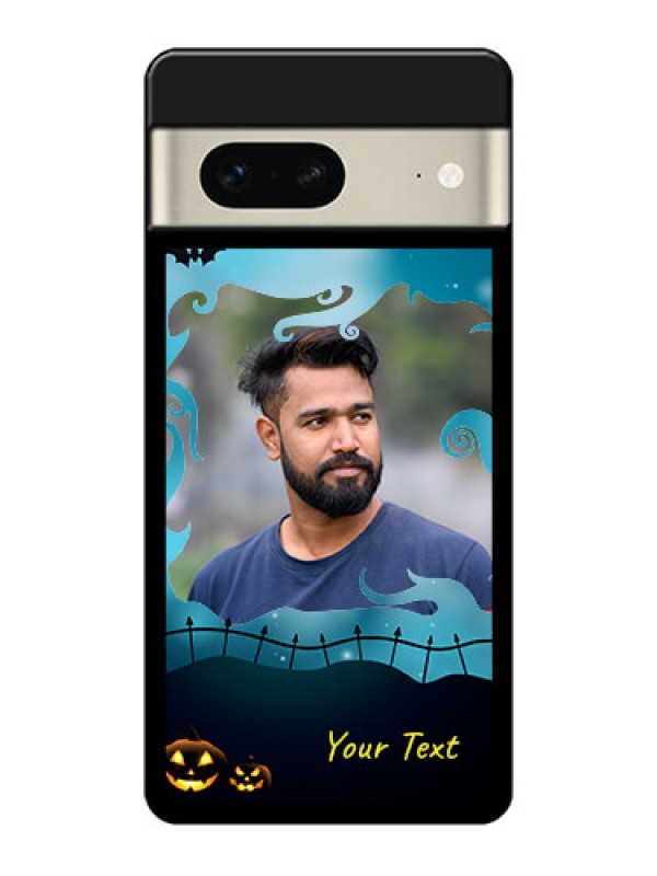 Custom Google Pixel 7 5G Custom Glass Phone Case - Halloween Frame Design